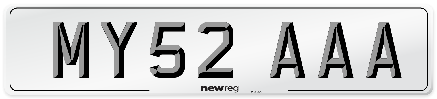 MY52 AAA Number Plate from New Reg